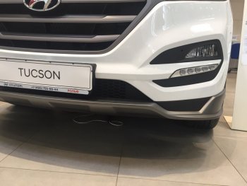 5 649 р. Накладка на передний бампер АвтоКрат Hyundai Tucson TL дорестайлинг (2015-2018) (Неокрашенная)  с доставкой в г. Йошкар-Ола. Увеличить фотографию 4