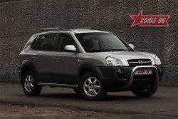 18 764 р. Защита переднего бампера Souz-96 (d76) Hyundai Tucson JM (2004-2010)  с доставкой в г. Йошкар-Ола. Увеличить фотографию 3