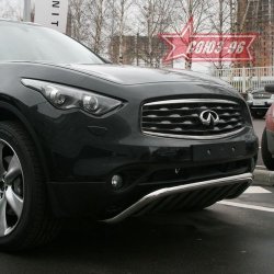 29 384 р. Защита переднего бампера Souz-96 (d60)  INFINITI EX35  J50 - FX50  S51  с доставкой в г. Йошкар-Ола. Увеличить фотографию 1