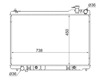 7 299 р. Радиатор двигателя (пластинчатый, МКПП/АКПП) SAT  INFINITI FX35  S50 - FX45  S50  с доставкой в г. Йошкар-Ола. Увеличить фотографию 1