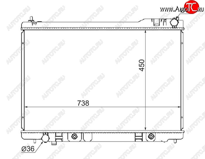8 999 р. Радиатор двигателя SAT (пластинчатый, МКПП/АКПП)  INFINITI FX35  S50 - FX45  S50  с доставкой в г. Йошкар-Ола