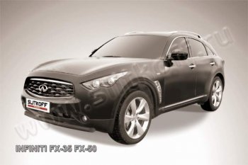 Защита переднего бампера из трубы d76 Slitkoff INFINITI FX50 S51 дорестайлинг (2008-2011)