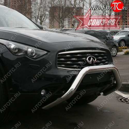 25 019 р. Защита переднего бампера Souz-96 (d76) INFINITI FX50 S51 дорестайлинг (2008-2011)  с доставкой в г. Йошкар-Ола