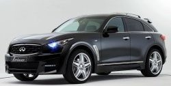 12 799 р. Пороги накладки Lorinser INFINITI FX50 S51 дорестайлинг (2008-2011) (Неокрашенные)  с доставкой в г. Йошкар-Ола. Увеличить фотографию 2