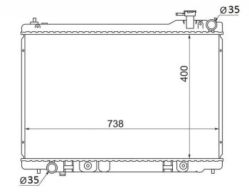 7 549 р. Радиатор двигателя (пластинчатый, МКПП/АКПП) SAT  INFINITI G35  V35 (2002-2007), Nissan Skyline  V35 (2001-2007)  с доставкой в г. Йошкар-Ола. Увеличить фотографию 1
