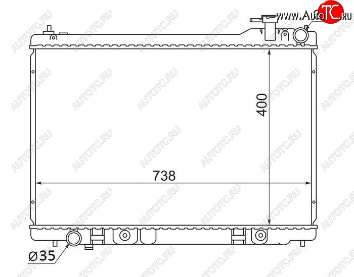 9 599 р. Радиатор двигателя (пластинчатый, МКПП/АКПП) SAT INFINITI G35 V35 седан (2002-2007)  с доставкой в г. Йошкар-Ола