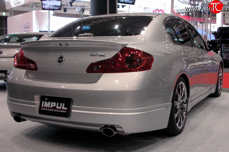 25 249 р. Накладка на задний бампер Impul INFINITI G35 V36 седан (2006-2015) (Неокрашенная)  с доставкой в г. Йошкар-Ола