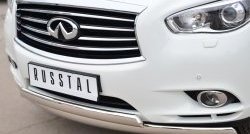 24 999 р. Защита переднего бампера (2 трубыØ75х42 мм, нержавейка) Russtal INFINITI JX35 (2012-2014)  с доставкой в г. Йошкар-Ола. Увеличить фотографию 2