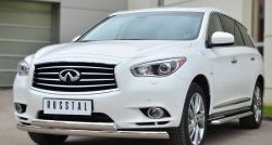 24 999 р. Защита переднего бампера (2 трубыØ75х42 мм, нержавейка) Russtal INFINITI JX35 (2012-2014)  с доставкой в г. Йошкар-Ола. Увеличить фотографию 4