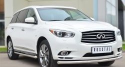 17 999 р. Одинарная защита переднего бампера диаметром 63 мм SLITKOFF INFINITI JX35 (2012-2014)  с доставкой в г. Йошкар-Ола. Увеличить фотографию 4