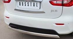 16 849 р. Защита заднего бампера (Ø75x42 мм, нержавейка) Russtal INFINITI JX35 (2012-2014)  с доставкой в г. Йошкар-Ола. Увеличить фотографию 2