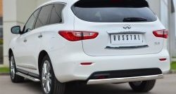 16 849 р. Защита заднего бампера (Ø75x42 мм, нержавейка) Russtal INFINITI JX35 (2012-2014)  с доставкой в г. Йошкар-Ола. Увеличить фотографию 4