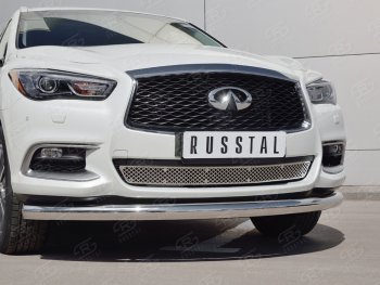 Решетка радиатора Russtal лист (нерж) INFINITI QX60 L50 рестайлинг (2016-2021)