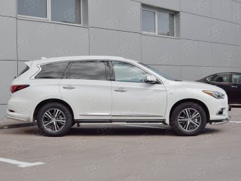 26 999 р. Широкая защита порогов с трубой диаметром 42 мм SLITKOFF v1  INFINITI QX60  L50 (2016-2021) рестайлинг  с доставкой в г. Йошкар-Ола. Увеличить фотографию 3