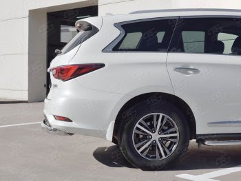 20 399 р. Одинарная защита заднего бампера из трубы диаметром 76 мм SLITKOFF INFINITI QX60 L50 рестайлинг (2016-2021)  с доставкой в г. Йошкар-Ола. Увеличить фотографию 3