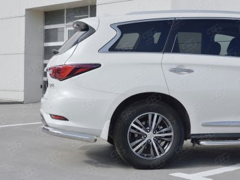 16 899 р. Защита заднего бампера (Ø76 мм уголки, нержавейка) SLITKOFF INFINITI QX60 L50 рестайлинг (2016-2021)  с доставкой в г. Йошкар-Ола. Увеличить фотографию 2