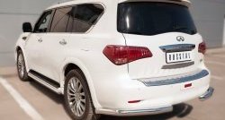 16 849 р. Защита заднего бампера (Ø76 мм уголки, нержавейка) SLITKOFF INFINITI QX80 Z62 1-ый рестайлинг (2014-2018)  с доставкой в г. Йошкар-Ола. Увеличить фотографию 4