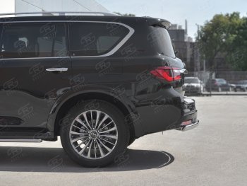 15 999 р. Защита заднего бампера (Ø75х42 мм, нержавейка) Russtal INFINITI QX80 Z62 2-ой рестайлинг (2018-2024)  с доставкой в г. Йошкар-Ола. Увеличить фотографию 3