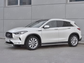 15 649 р. Защита переднего бампера (Ø75х42 дуга, нержавейка) Russtal INFINITI Qx50 J55 (2017-2022)  с доставкой в г. Йошкар-Ола. Увеличить фотографию 3