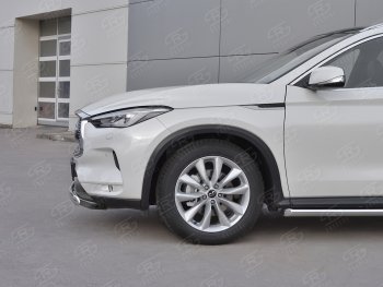 15 649 р. Защита переднего бампера (Ø75х42 дуга, нержавейка) Russtal INFINITI Qx50 J55 (2017-2022)  с доставкой в г. Йошкар-Ола. Увеличить фотографию 4