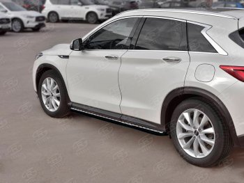 Порожки для ног SLITKOFF (Ø42 мм) INFINITI Qx50 J55 (2017-2022)