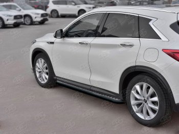 Порожки для ног SLITKOFF (Ø63 мм) INFINITI Qx50 J55 (2017-2022)