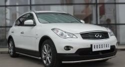 13 749 р. Одинарная защита переднего бампера из трубы диаметром 42 мм SLITKOFF  INFINITI Qx50  J50 (2013-2016) дорестайлинг  с доставкой в г. Йошкар-Ола. Увеличить фотографию 4