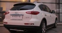 Одинарная защита заднего бампера из короткой трубы диаметром 42 мм SLITKOFF INFINITI (Инфинити) Qx50 (КуХ50)  J50 (2013-2016) J50 дорестайлинг