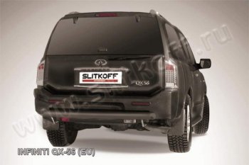 Защита заднего бампера из трубы d76 Slitkoff INFINITI QX56 JA60 дорестайлинг (2004-2007)