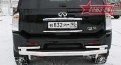 Двойная защита заднего бампера Souz-96 (d76/60) INFINITI QX56 JA60 дорестайлинг (2004-2007)