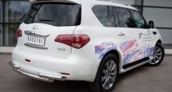 22 599 р. Защита заднего бампера (Ø76 мм, нержавейка) SLITKOFF INFINITI QX56 Z62 (2010-2013)  с доставкой в г. Йошкар-Ола. Увеличить фотографию 4