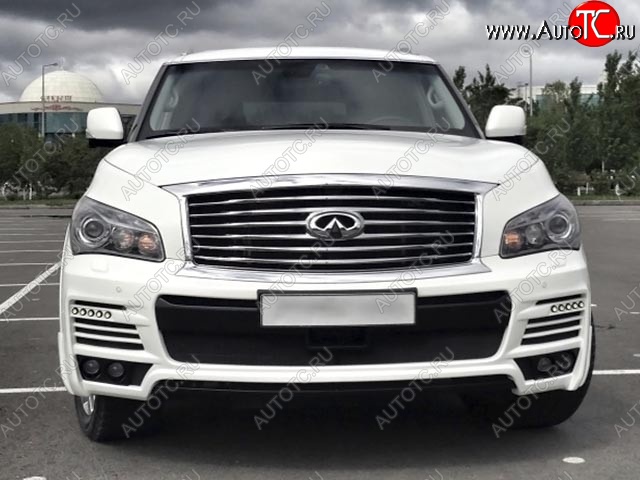 42 299 р. Передний бампер MzSpeed INFINITI QX56 Z62 (2010-2013) (Неокрашенный)  с доставкой в г. Йошкар-Ола