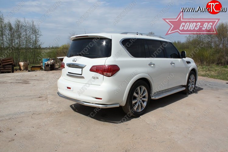 16 739 р. Защита заднего бампера Souz-96 (d60) INFINITI QX56 Z62 (2010-2013)  с доставкой в г. Йошкар-Ола