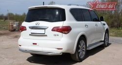 Защита заднего бампера Souz-96 (d76) INFINITI QX56 Z62 (2010-2013)