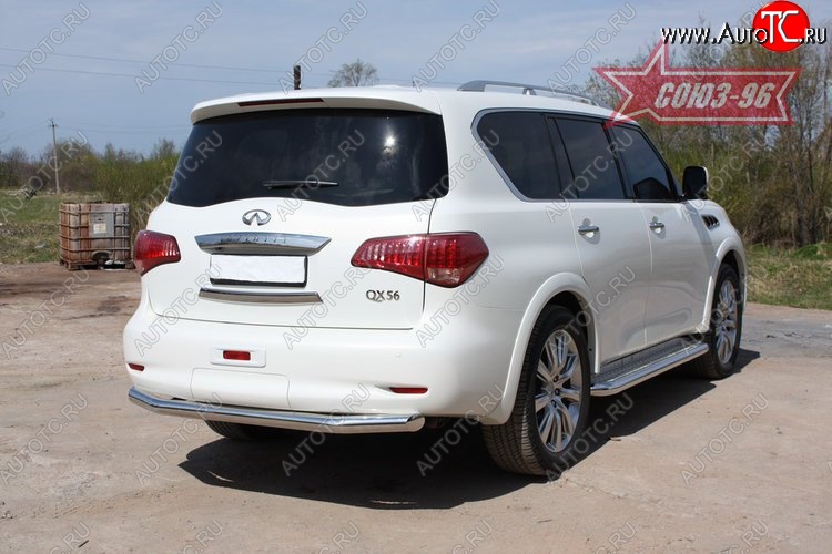 17 279 р. Защита заднего бампера Souz-96 (d76) INFINITI QX56 Z62 (2010-2013)  с доставкой в г. Йошкар-Ола