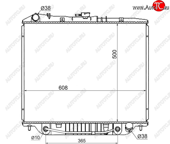 11 449 р. Радиатор двигателя (пластинчатый, АКПП) SAT Isuzu Bighorn UBS25GW,UBS69GW 5 дв. дорестайлинг (1991-1993)  с доставкой в г. Йошкар-Ола