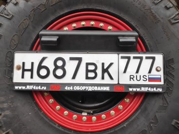 70 999 р. Бампер задний силовой РИФ (стандарт) Isuzu D-Max RT85,TFR SingleCab рестайлинг (2015-2021) (С квадратом под фаркоп, калиткой и фонарями)  с доставкой в г. Йошкар-Ола. Увеличить фотографию 4