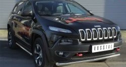 17 599 р. Одинарная защита переднего бампера (Trailhawk 63 мм) SLITKOFF Jeep Cherokee KL дорестайлинг (2014-2017)  с доставкой в г. Йошкар-Ола. Увеличить фотографию 2