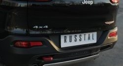 16 699 р. Защита заднего бампера (Trailhawk, Ø75x42 мм, нержавейка) Russtal Jeep Cherokee KL дорестайлинг (2014-2017)  с доставкой в г. Йошкар-Ола. Увеличить фотографию 3