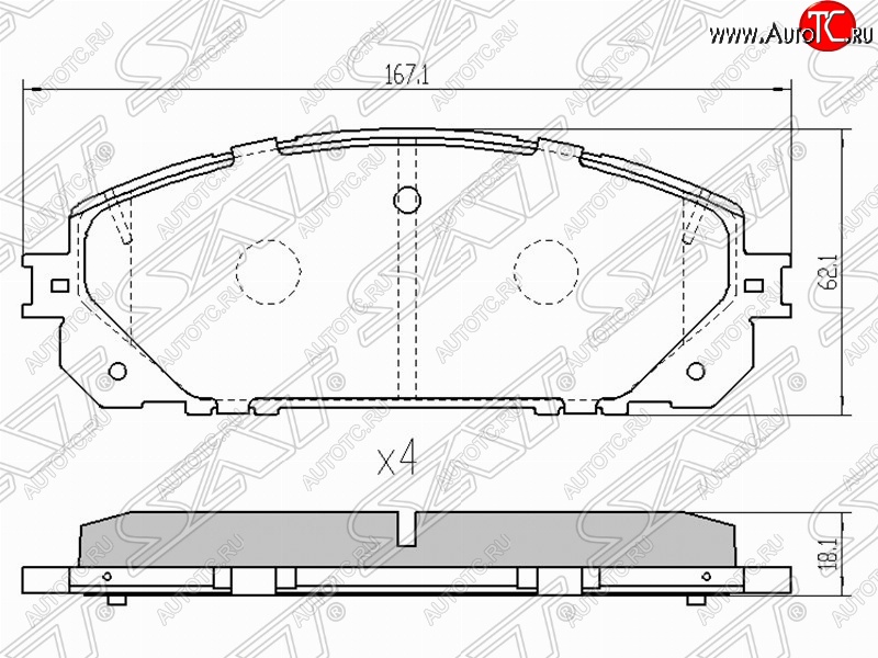 1 389 р. Колодки тормозные SAT (передние) Jeep Cherokee KL дорестайлинг (2014-2017)  с доставкой в г. Йошкар-Ола