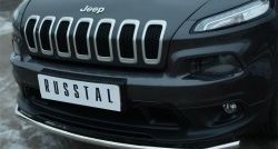 15 999 р. Одинарная защита переднего бампера из трубы диаметром 42 мм SLITKOFF Jeep Cherokee KL дорестайлинг (2014-2017)  с доставкой в г. Йошкар-Ола. Увеличить фотографию 4