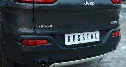 16 849 р. Защита заднего бампера (Ø75x42 мм, нержавейка) Russtal Jeep Cherokee KL дорестайлинг (2014-2017)  с доставкой в г. Йошкар-Ола. Увеличить фотографию 3