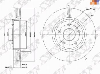 Передний тормозной диск SAT (вентилируемый, d 328 мм) Jeep Grand Cherokee WK (2004-2010)