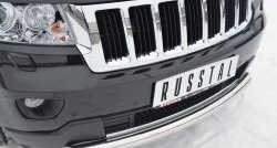 14 699 р. Одинарная защита переднего бампера диаметром 76 мм SLITKOFF  Jeep Grand Cherokee  WK2 (2010-2013) дорестайлинг  с доставкой в г. Йошкар-Ола. Увеличить фотографию 2