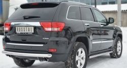 5 799 р. Одинарная защита заднего бампера из трубы диаметром 76 мм SLITKOFF  Jeep Grand Cherokee  WK2 (2010-2013) дорестайлинг  с доставкой в г. Йошкар-Ола. Увеличить фотографию 3