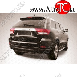 5 949 р. Защита заднего бампера из трубы d57 Slitkoff (короткая)  Jeep Grand Cherokee  WK2 (2010-2013) дорестайлинг (Цвет: серебристый)  с доставкой в г. Йошкар-Ола