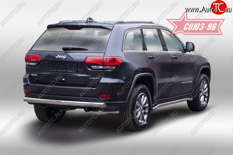 13 679 р. Защита заднего бампера Souz-96 рестайлинг (овал 75х42) Jeep Grand Cherokee WK2 дорестайлинг (2010-2013)  с доставкой в г. Йошкар-Ола