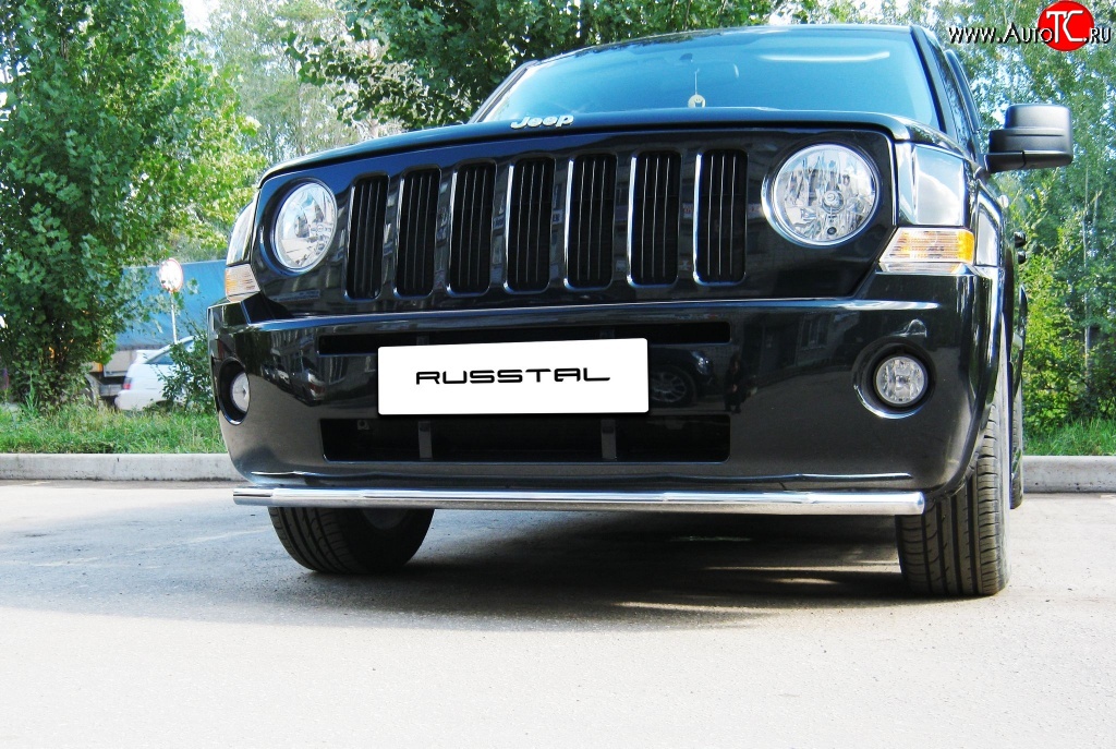 8 249 р. Одинарная защита переднего бампера диаметром 42 мм Russtal Jeep Liberty KK (2007-2013)  с доставкой в г. Йошкар-Ола