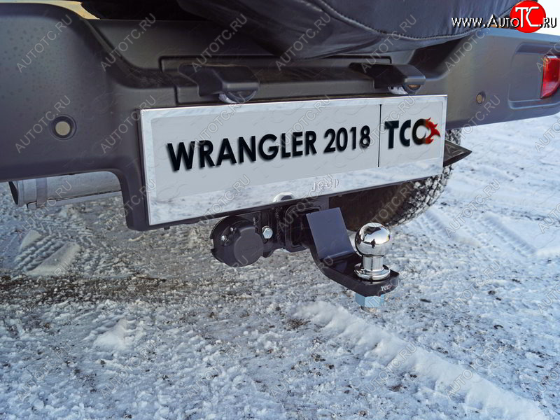 12 999 р. Фаркоп (тягово-сцепное устройство) TCC (2.0T)  Jeep Wrangler  JL (2018-2024) (Оцинкованный, шар E - оцинкованный)  с доставкой в г. Йошкар-Ола