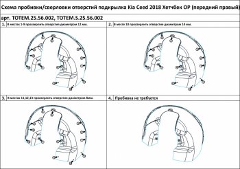 7 699 р. Правый подкрылок передний TOTEM (с шумоизоляцией)  KIA Ceed  3 CD (2018-2025) универсал, хэтчбэк  с доставкой в г. Йошкар-Ола. Увеличить фотографию 2